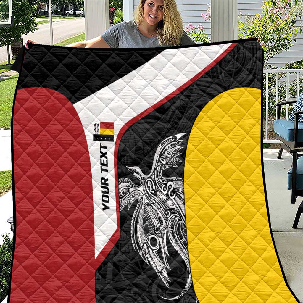 Personalised PNG Madang Province Quilt Bird of Paradise Tattoo Flag Motif - Polynesian Pride