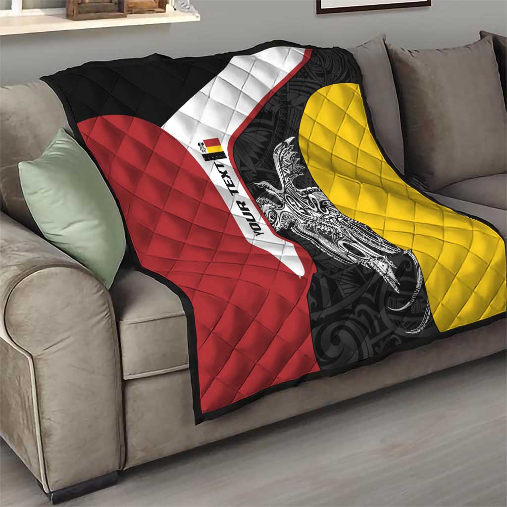 Personalised PNG Madang Province Quilt Bird of Paradise Tattoo Flag Motif - Polynesian Pride
