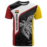 Personalised PNG Madang Province T Shirt Bird of Paradise Tattoo Flag Motif - Polynesian Pride