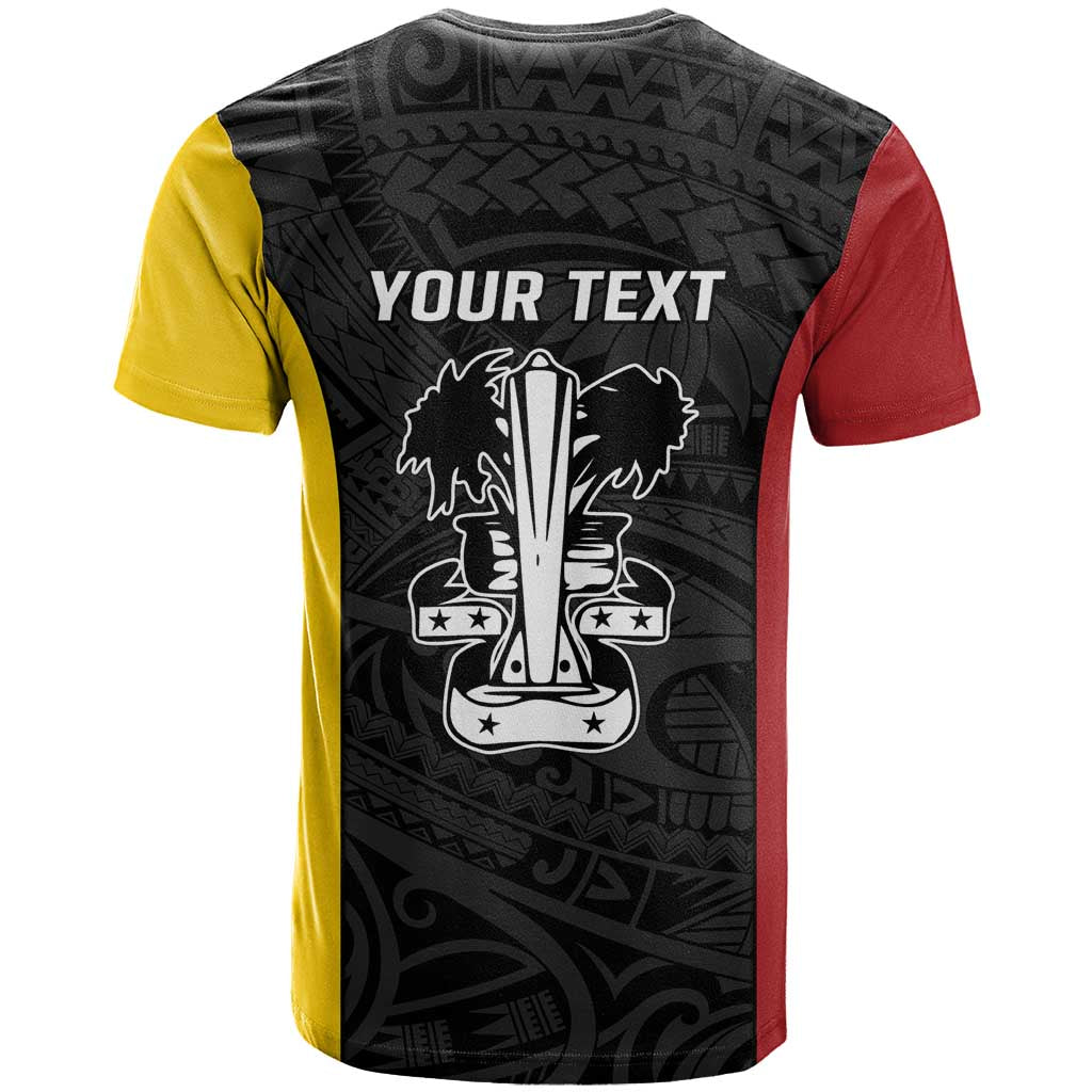 Personalised PNG Madang Province T Shirt Bird of Paradise Tattoo Flag Motif - Polynesian Pride
