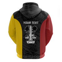 Personalised PNG Madang Province Zip Hoodie Bird of Paradise Tattoo Flag Motif - Polynesian Pride