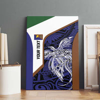 Personalised PNG Manus Province Canvas Wall Art Bird of Paradise Tattoo Flag Motif - Polynesian Pride