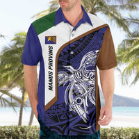 Personalised PNG Manus Province Hawaiian Shirt Bird of Paradise Tattoo Flag Motif - Polynesian Pride