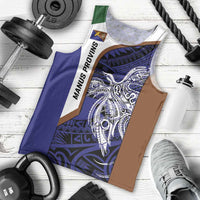 Personalised PNG Manus Province Men Tank Top Bird of Paradise Tattoo Flag Motif - Polynesian Pride