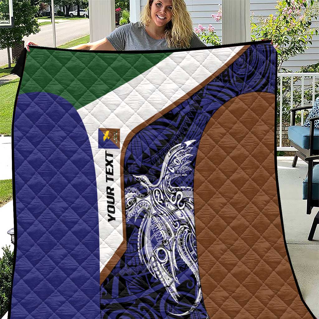 Personalised PNG Manus Province Quilt Bird of Paradise Tattoo Flag Motif - Polynesian Pride