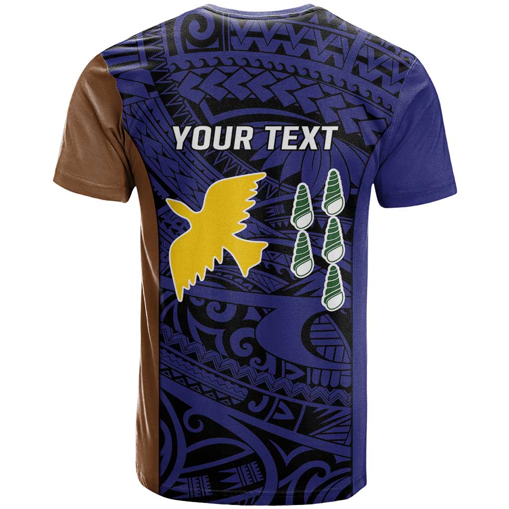 Personalised PNG Manus Province T Shirt Bird of Paradise Tattoo Flag Motif - Polynesian Pride