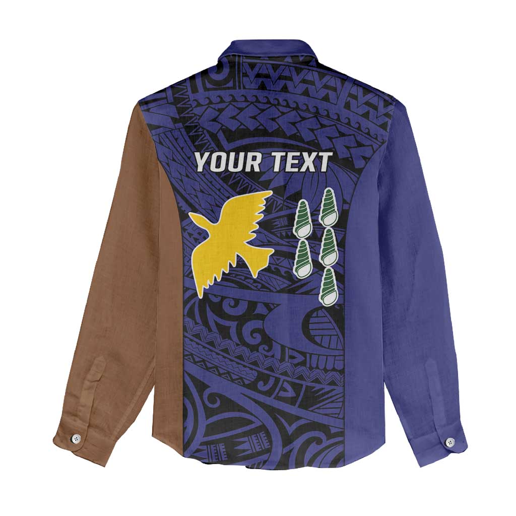 Personalised PNG Manus Province Women Casual Shirt Bird of Paradise Tattoo Flag Motif - Polynesian Pride