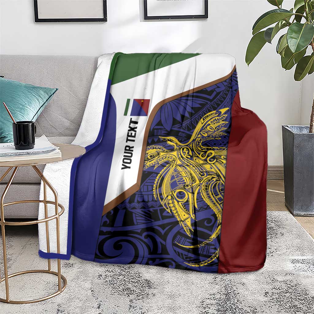 Personalised PNG Milne Bay Province Blanket Bird of Paradise Tattoo Flag Motif - Polynesian Pride