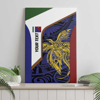 Personalised PNG Milne Bay Province Canvas Wall Art Bird of Paradise Tattoo Flag Motif - Polynesian Pride