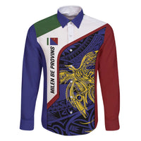 Personalised PNG Milne Bay Province Family Matching Long Sleeve Bodycon Dress and Hawaiian Shirt Bird of Paradise Tattoo Flag Motif - Polynesian Pride