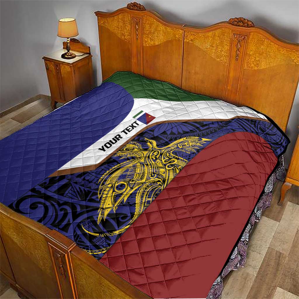 Personalised PNG Milne Bay Province Quilt Bird of Paradise Tattoo Flag Motif - Polynesian Pride