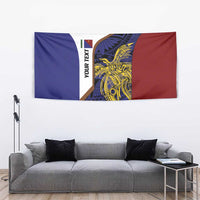 Personalised PNG Milne Bay Province Tapestry Bird of Paradise Tattoo Flag Motif - Polynesian Pride