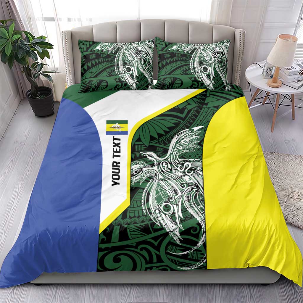 Personalised PNG Morobe Province Bedding Set Bird of Paradise Tattoo Flag Motif - Polynesian Pride