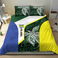 Personalised PNG Morobe Province Bedding Set Bird of Paradise Tattoo Flag Motif - Polynesian Pride