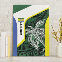 Personalised PNG Morobe Province Canvas Wall Art Bird of Paradise Tattoo Flag Motif - Polynesian Pride