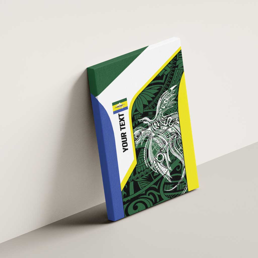 Personalised PNG Morobe Province Canvas Wall Art Bird of Paradise Tattoo Flag Motif - Polynesian Pride