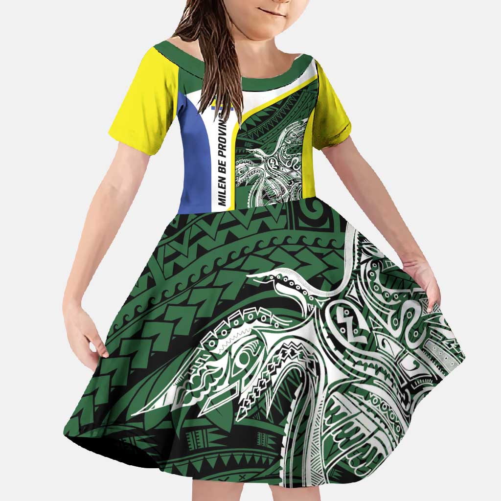 Personalised PNG Morobe Province Family Matching Off Shoulder Maxi Dress and Hawaiian Shirt Bird of Paradise Tattoo Flag Motif - Polynesian Pride