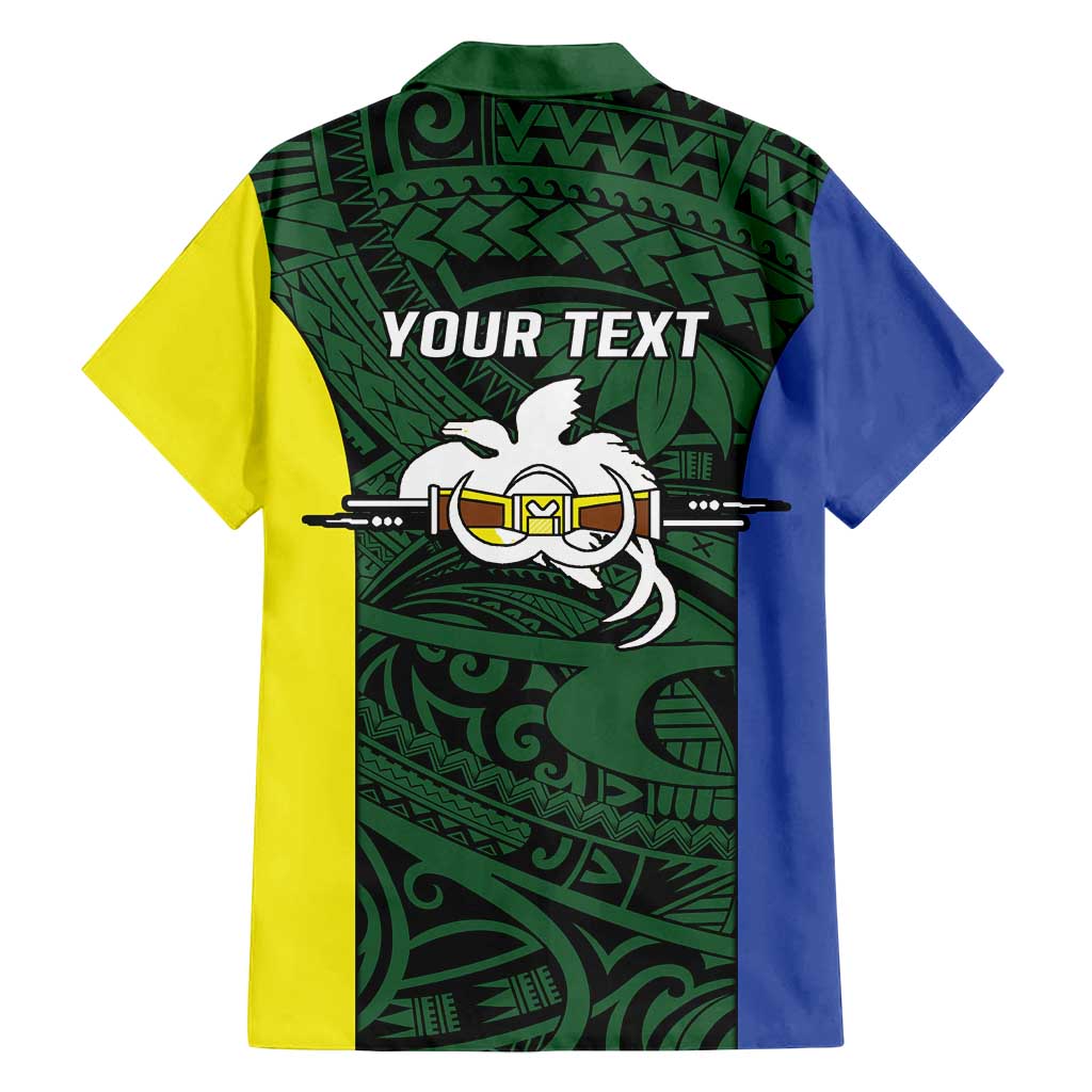 Personalised PNG Morobe Province Family Matching Summer Maxi Dress and Hawaiian Shirt Bird of Paradise Tattoo Flag Motif - Polynesian Pride