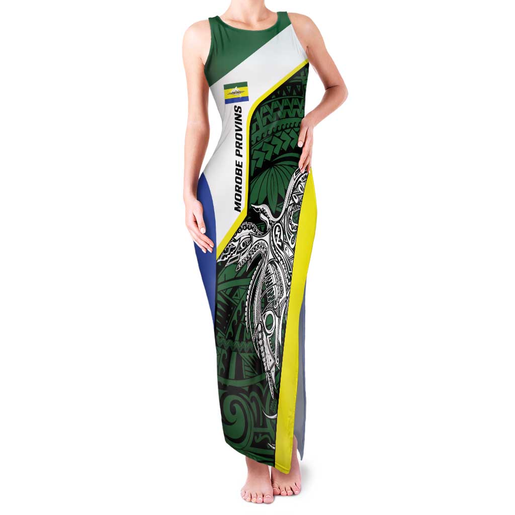 Personalised PNG Morobe Province Family Matching Tank Maxi Dress and Hawaiian Shirt Bird of Paradise Tattoo Flag Motif - Polynesian Pride