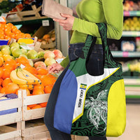 Personalised PNG Morobe Province Grocery Bag Bird of Paradise Tattoo Flag Motif - Polynesian Pride