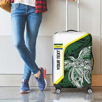 Personalised PNG Morobe Province Luggage Cover Bird of Paradise Tattoo Flag Motif - Polynesian Pride