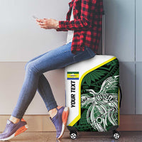 Personalised PNG Morobe Province Luggage Cover Bird of Paradise Tattoo Flag Motif - Polynesian Pride