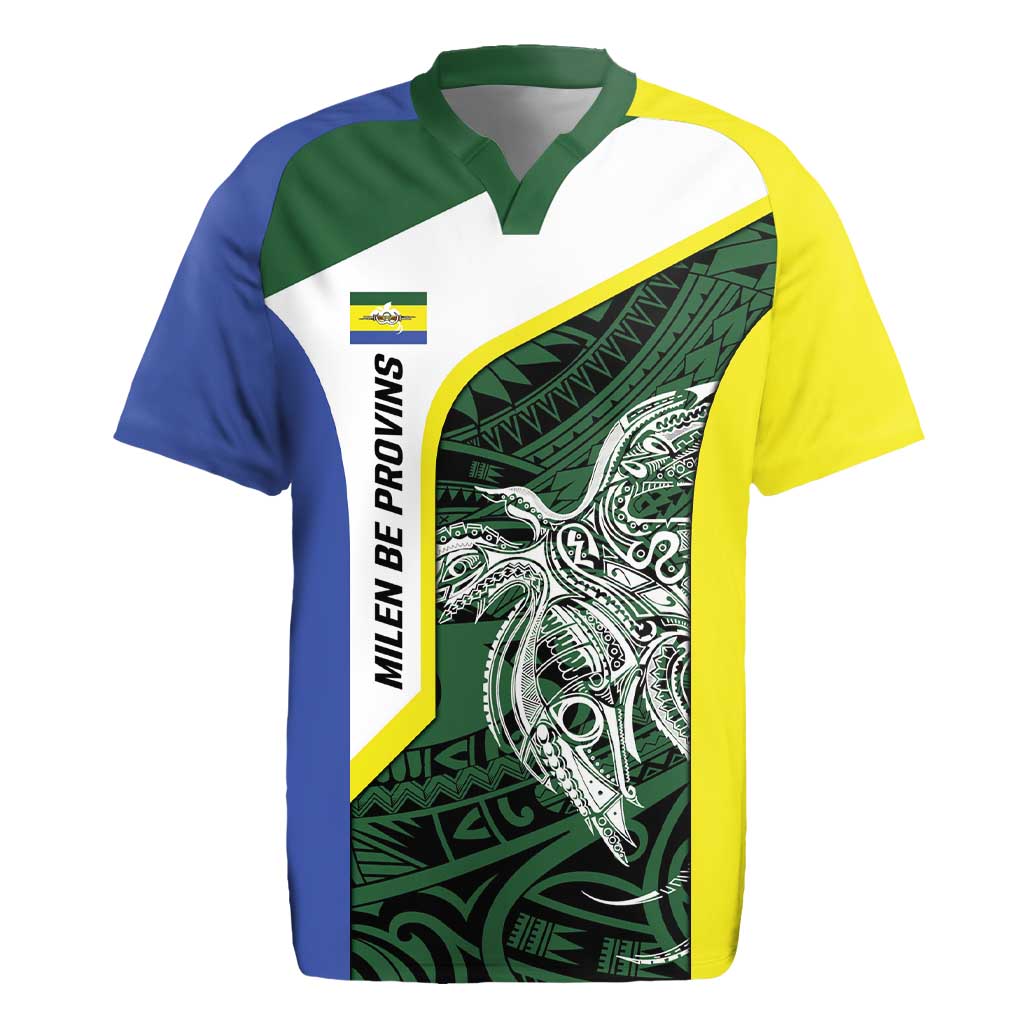 Personalised PNG Morobe Province Rugby Jersey Bird of Paradise Tattoo Flag Motif - Polynesian Pride