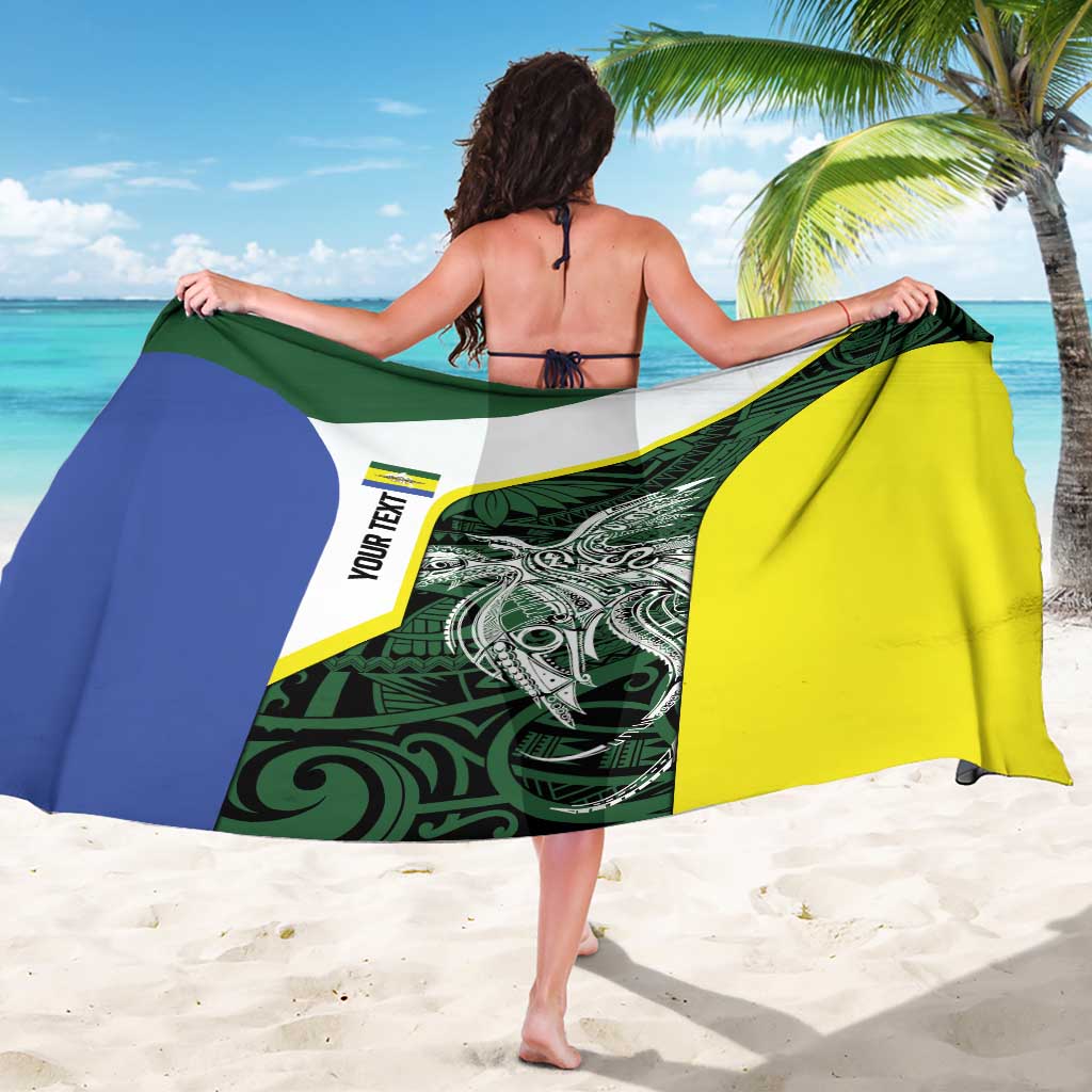 Personalised PNG Morobe Province Sarong Bird of Paradise Tattoo Flag Motif - Polynesian Pride