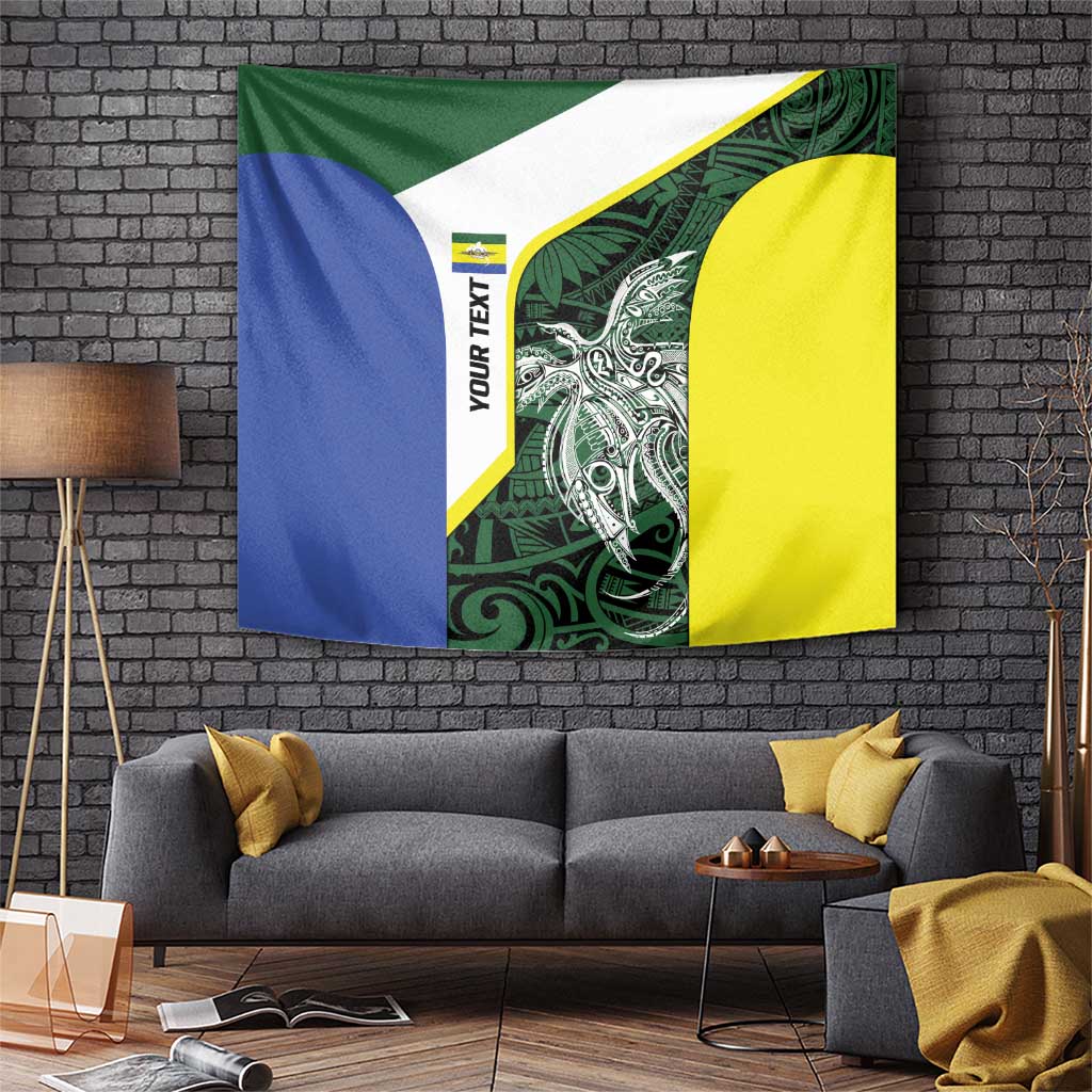 Personalised PNG Morobe Province Tapestry Bird of Paradise Tattoo Flag Motif - Polynesian Pride