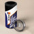 Personalised PNG New Ireland 4 in 1 Can Cooler Tumbler Bird of Paradise Tattoo Flag Motif - Polynesian Pride