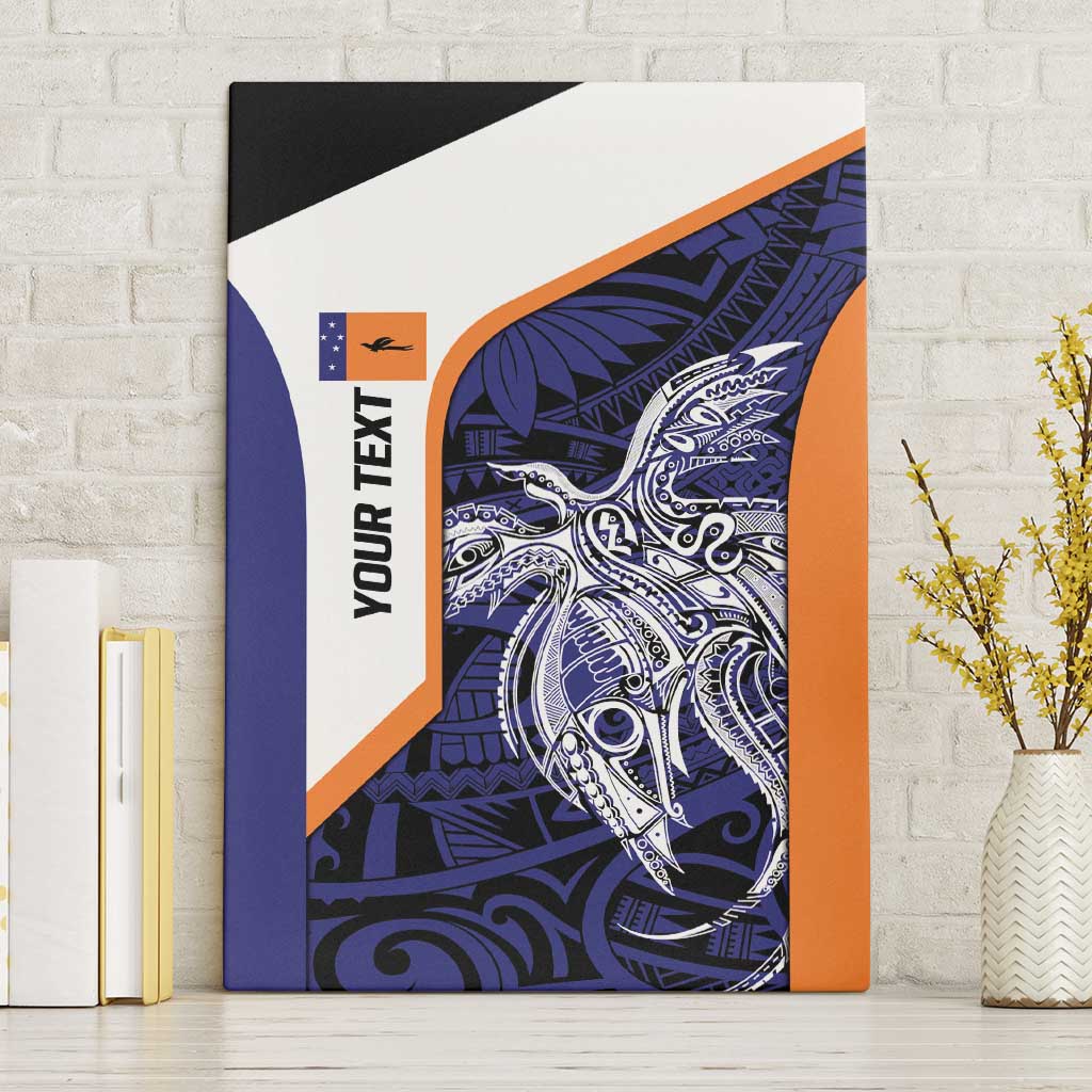 Personalised PNG New Ireland Canvas Wall Art Bird of Paradise Tattoo Flag Motif - Polynesian Pride