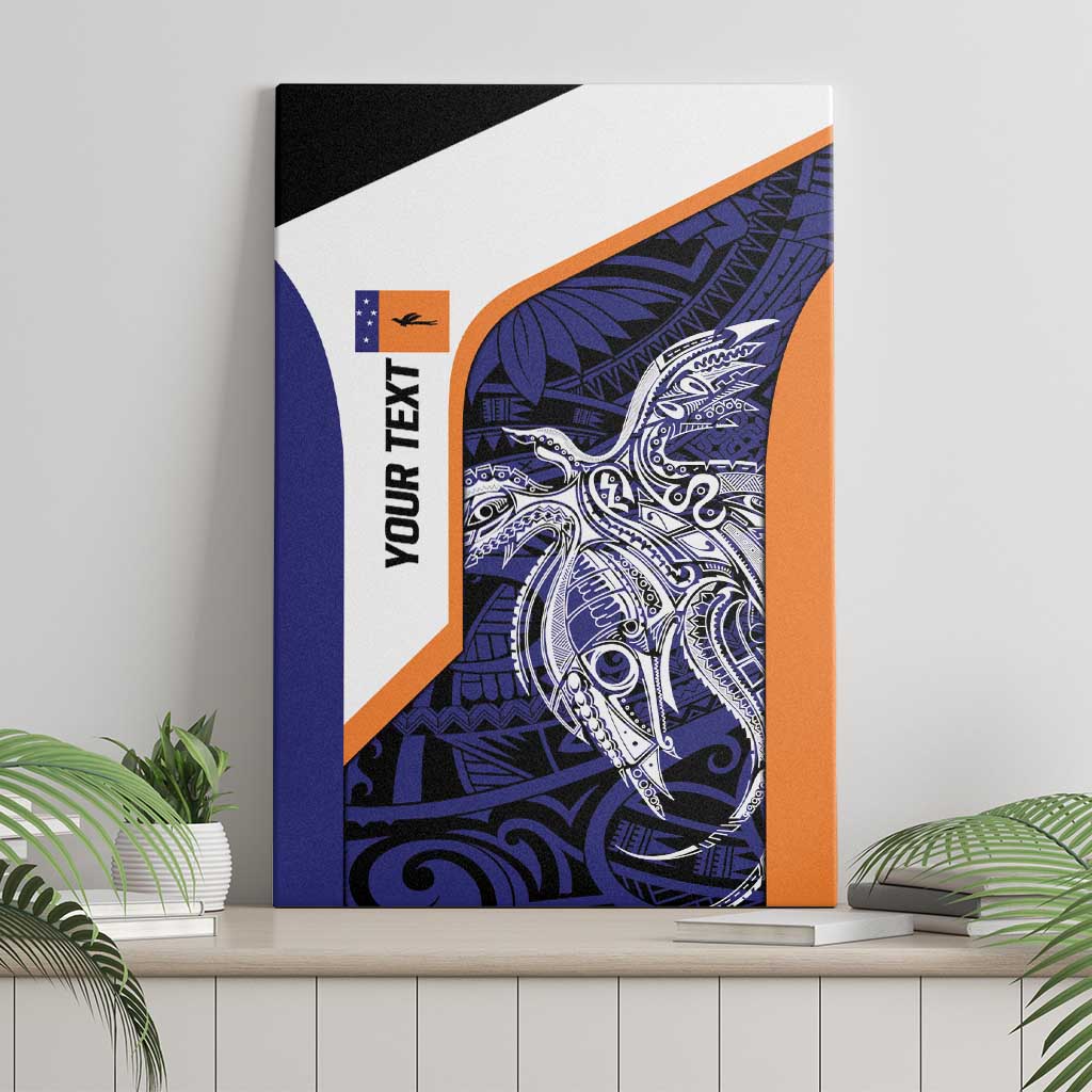 Personalised PNG New Ireland Canvas Wall Art Bird of Paradise Tattoo Flag Motif - Polynesian Pride