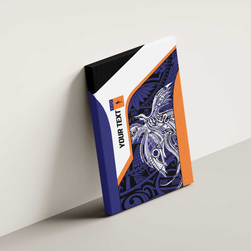 Personalised PNG New Ireland Canvas Wall Art Bird of Paradise Tattoo Flag Motif - Polynesian Pride