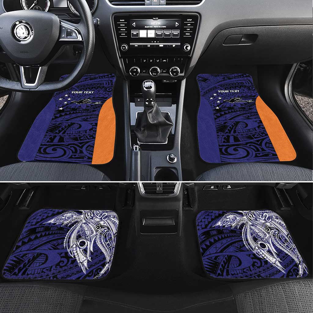 Personalised PNG New Ireland Car Mats Bird of Paradise Tattoo Flag Motif - Polynesian Pride