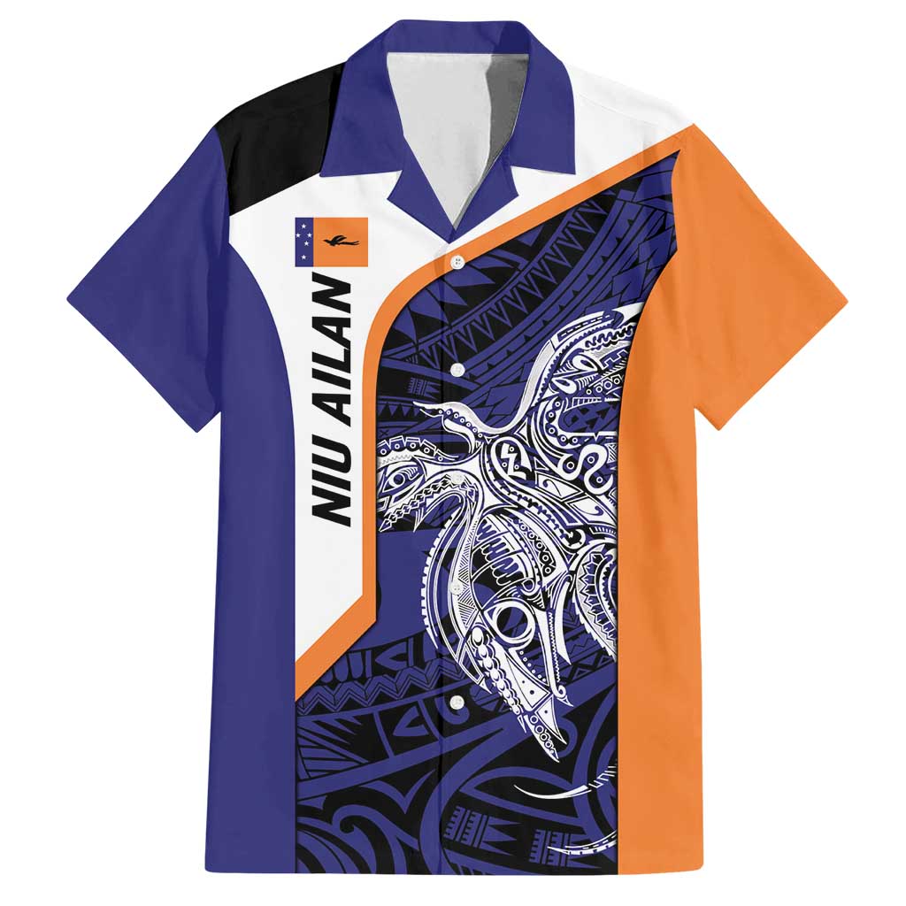 Personalised PNG New Ireland Family Matching Tank Maxi Dress and Hawaiian Shirt Bird of Paradise Tattoo Flag Motif - Polynesian Pride