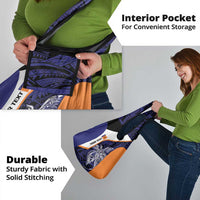 Personalised PNG New Ireland Grocery Bag Bird of Paradise Tattoo Flag Motif - Polynesian Pride