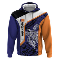 Personalised PNG New Ireland Hoodie Bird of Paradise Tattoo Flag Motif - Polynesian Pride