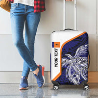 Personalised PNG New Ireland Luggage Cover Bird of Paradise Tattoo Flag Motif - Polynesian Pride