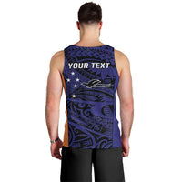 Personalised PNG New Ireland Men Tank Top Bird of Paradise Tattoo Flag Motif - Polynesian Pride