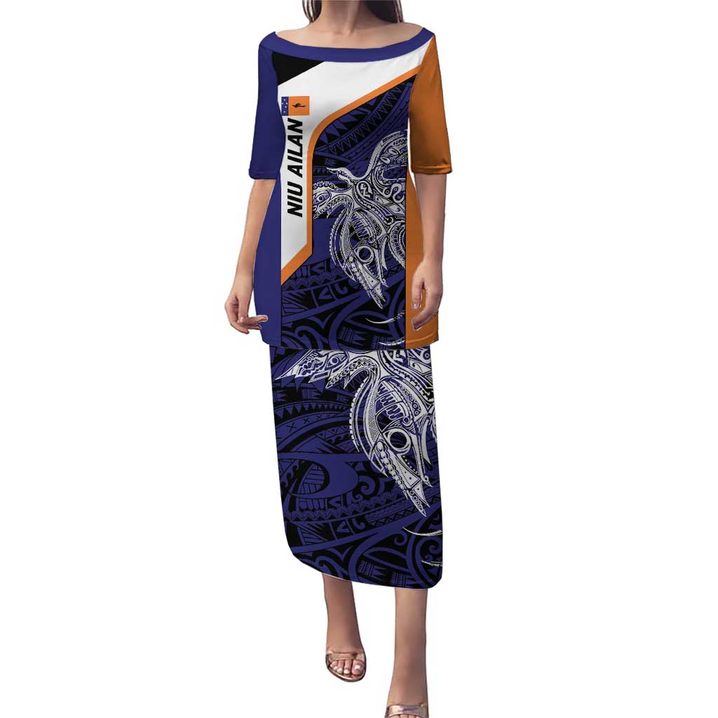 Personalised PNG New Ireland Puletasi Bird of Paradise Tattoo Flag Motif - Polynesian Pride