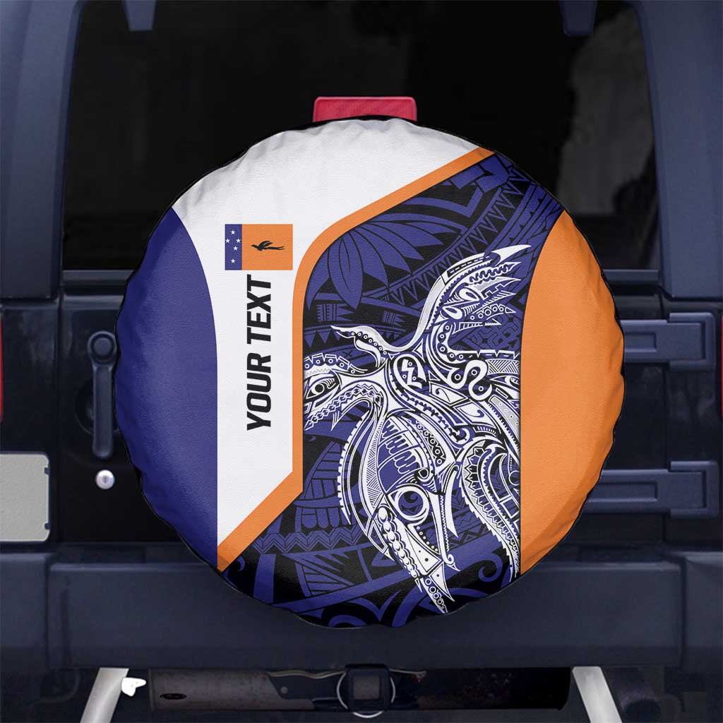 Personalised PNG New Ireland Spare Tire Cover Bird of Paradise Tattoo Flag Motif - Polynesian Pride