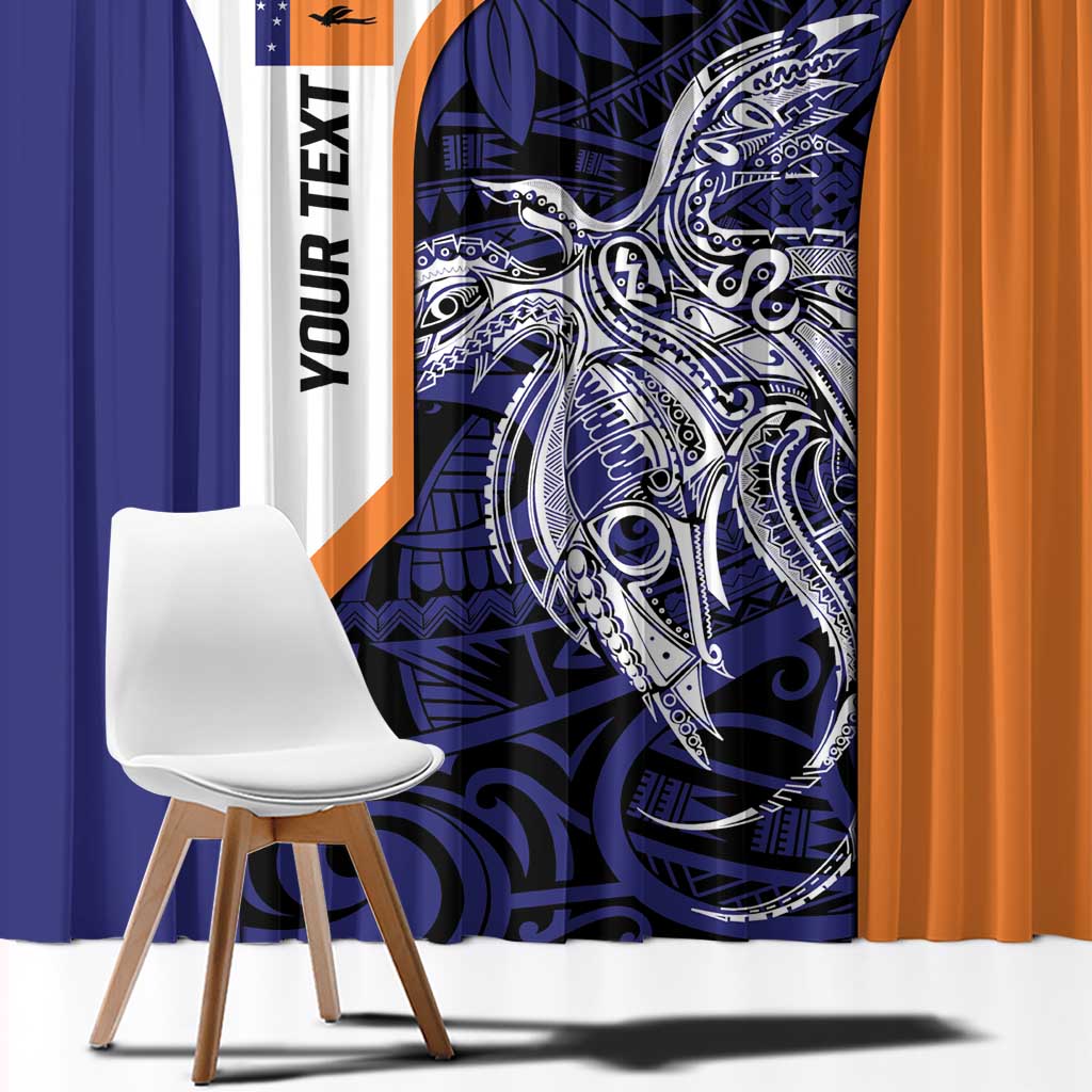 Personalised PNG New Ireland Window Curtain Bird of Paradise Tattoo Flag Motif - Polynesian Pride