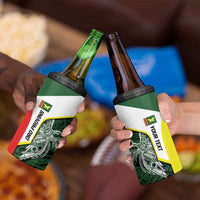 Personalised PNG Oro Province 4 in 1 Can Cooler Tumbler Bird of Paradise Tattoo Flag Motif - Polynesian Pride