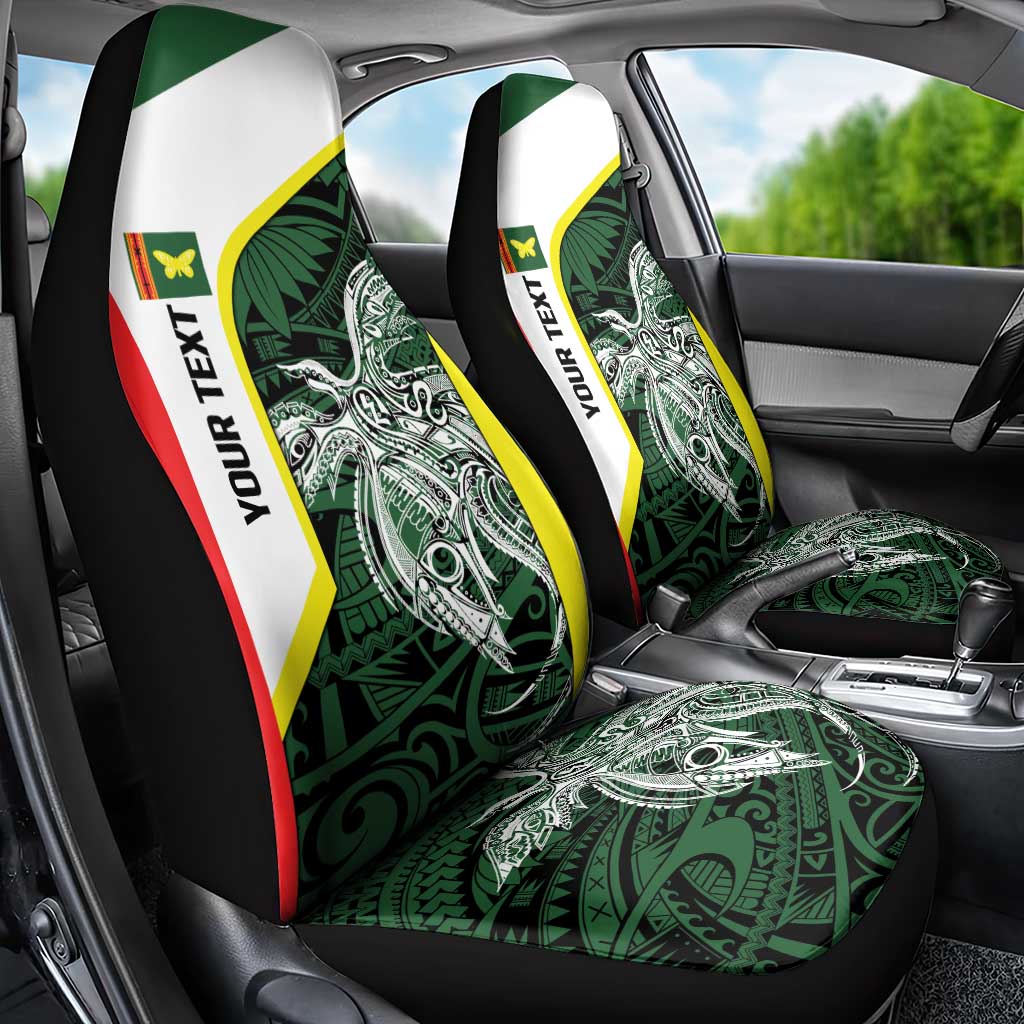Personalised PNG Oro Province Car Seat Cover Bird of Paradise Tattoo Flag Motif - Polynesian Pride