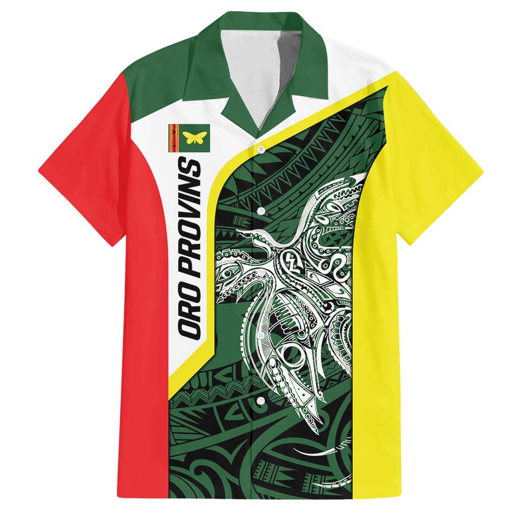 Personalised PNG Oro Province Family Matching Tank Maxi Dress and Hawaiian Shirt Bird of Paradise Tattoo Flag Motif - Polynesian Pride