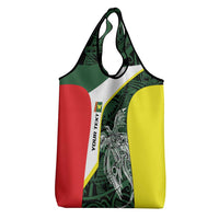 Personalised PNG Oro Province Grocery Bag Bird of Paradise Tattoo Flag Motif - Polynesian Pride