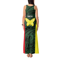 Personalised PNG Oro Province Tank Maxi Dress Bird of Paradise Tattoo Flag Motif - Polynesian Pride