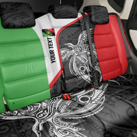 Personalised PNG Southern Highlands Province Back Car Seat Cover Bird of Paradise Tattoo Flag Motif - Polynesian Pride