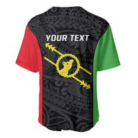 Personalised PNG Southern Highlands Province Baseball Jersey Bird of Paradise Tattoo Flag Motif - Polynesian Pride