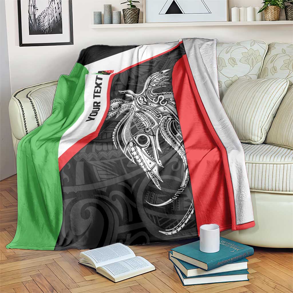 Personalised PNG Southern Highlands Province Blanket Bird of Paradise Tattoo Flag Motif - Polynesian Pride